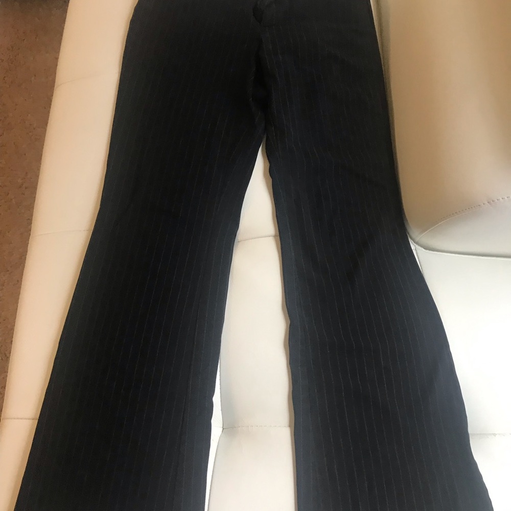 Old Navy Stretch Pinstripe Black Pants, Size 1 - Picture 2 of 3